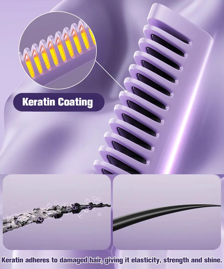 (Ionic Hair Straightener) Dual-Use Curling and Straightening Iron