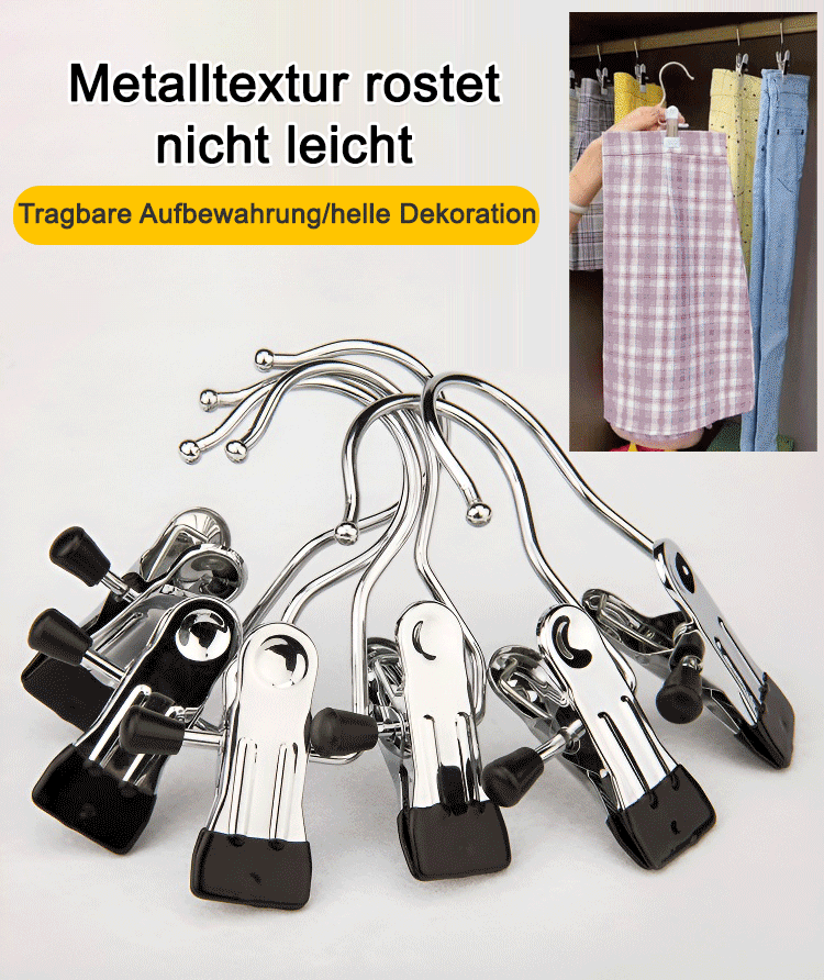 Edelstahl-Kleiderhaken-Clip