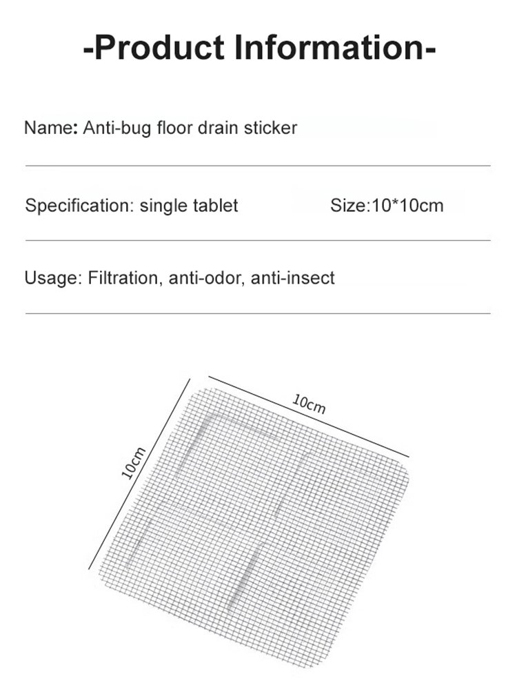 Disposable self-adhesive floor drain stickers
