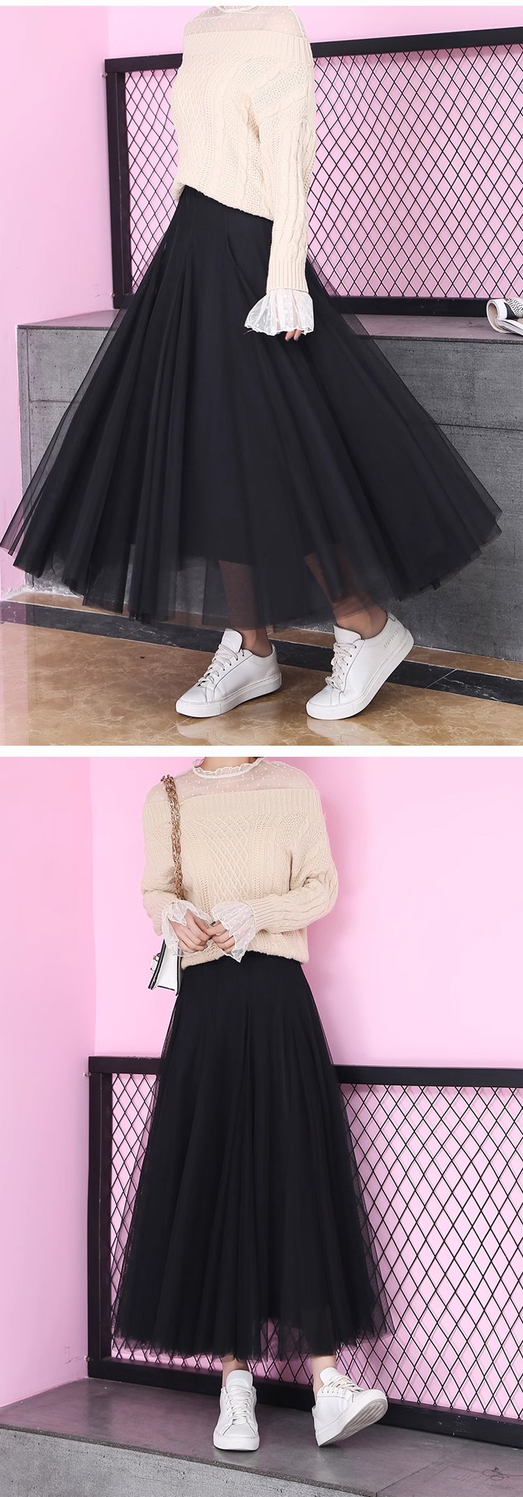 春夏におすすめの３層チュールスカート