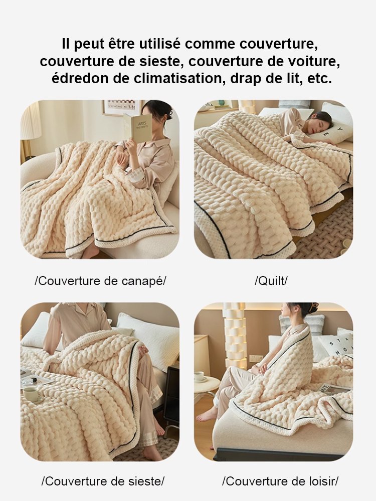 Couverture épaissie à double couche avec des points minky 