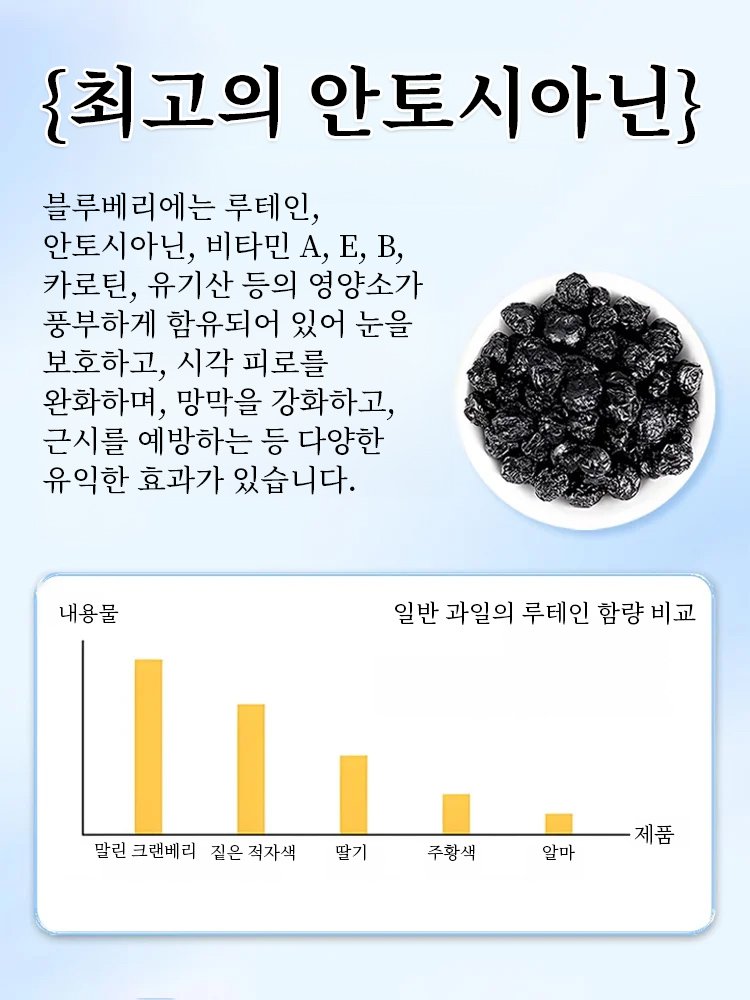 타이완산 특급 무설탕 블루베리 건조과일