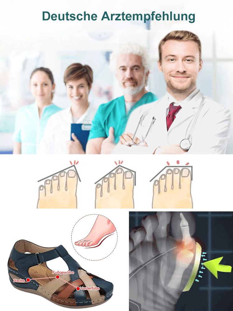 Farbblock-Retro-Keilsandalen