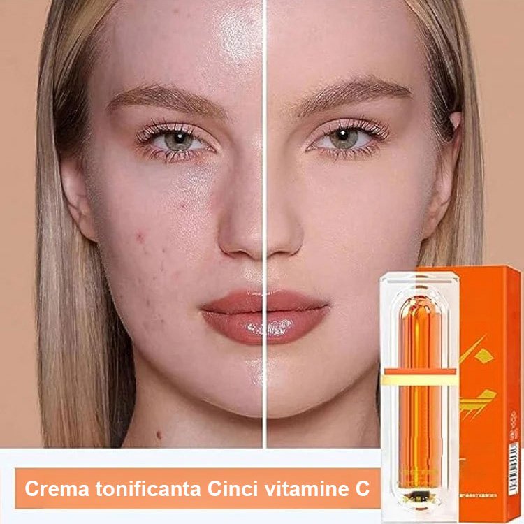 Cremă de față cu vitamina C în cinci straturi