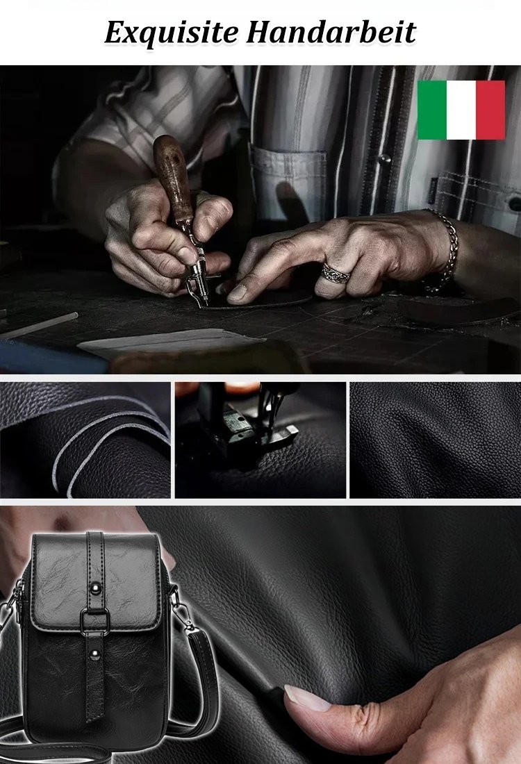 Retro doppelte Schicht große Kapazität Crossbody Tasche