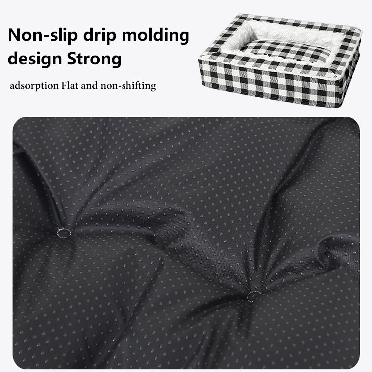 Classic Plaid Comfortable Calming Dog Bed