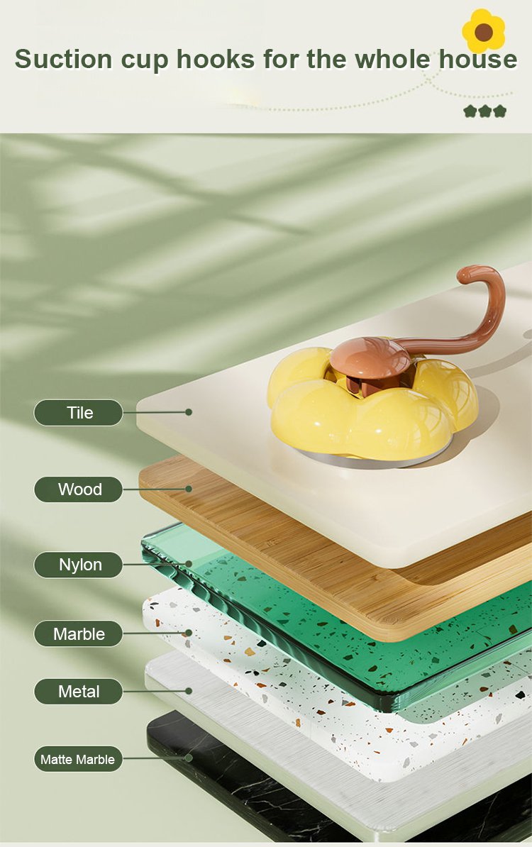 Reusable strong suction cup hooks for home organization