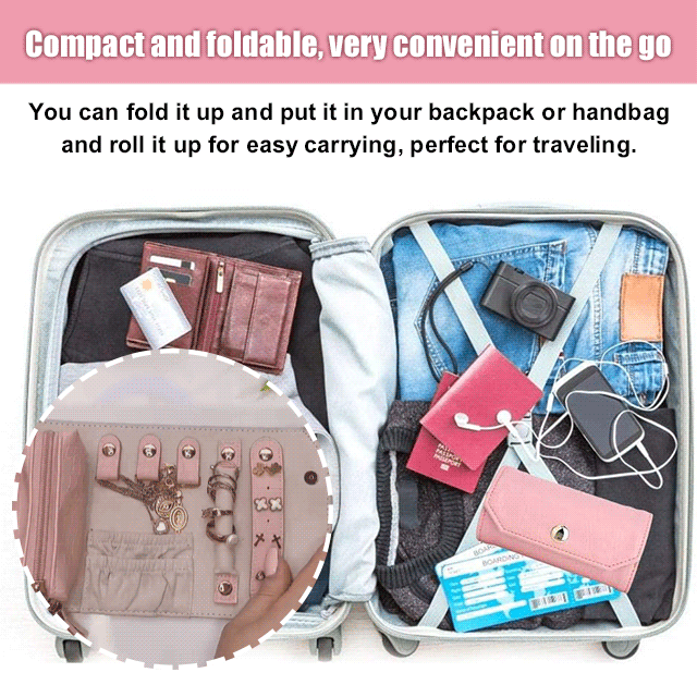 Jewelry Earring Organizer Roll Storage