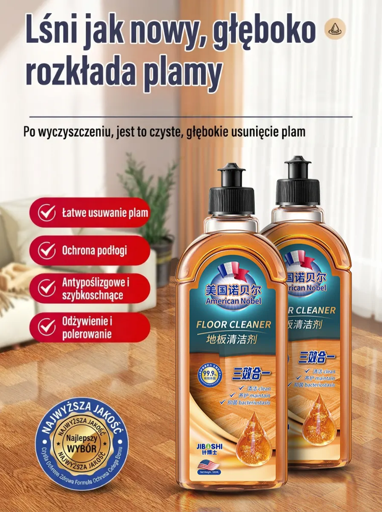 Trzy w jednym wielofunkcyjny środek antybakteryjny do czyszczenia podłóg