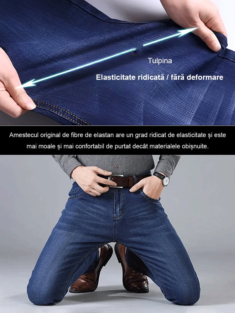 Pantaloni de blugi din velur elastic și termoizolant