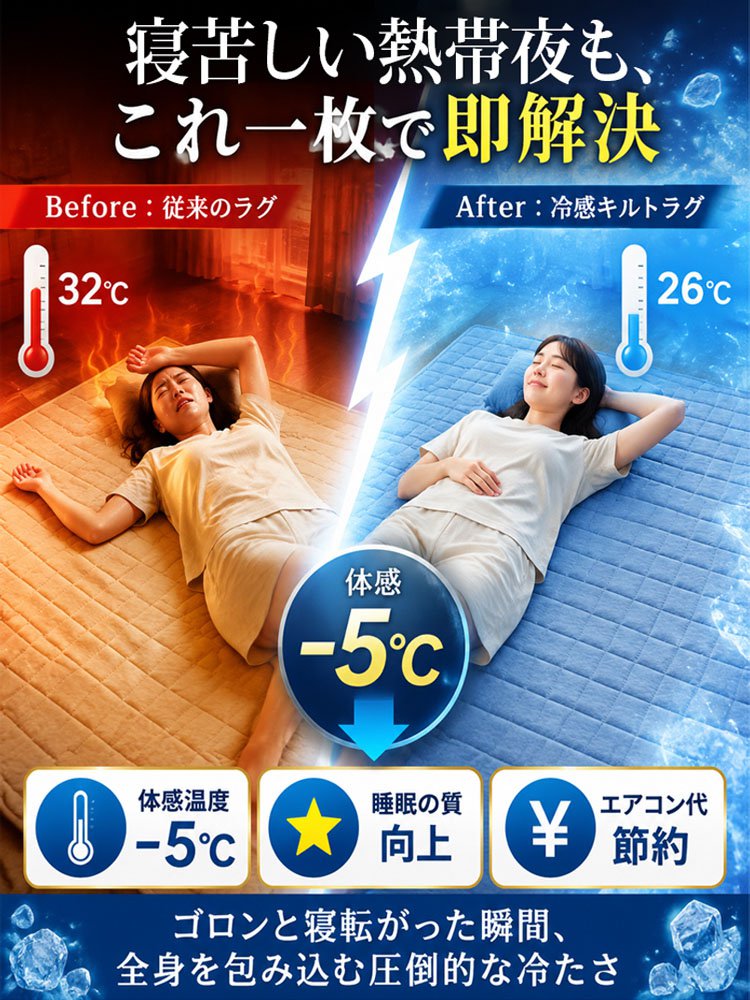 接触冷感・丸洗いOKの滑り止めマット、2点目半額、先着100名様限定