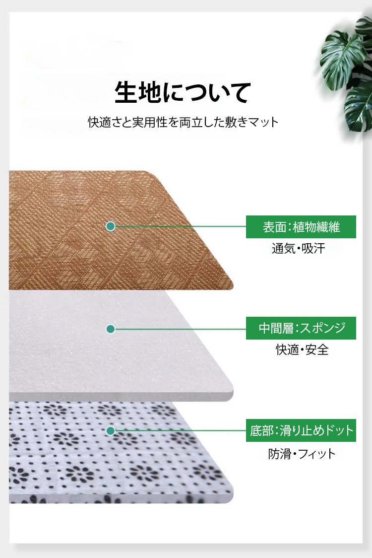 両面仕様で便利な藤マットの裏面