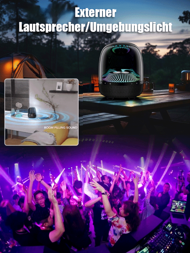 Schwarz-goldener schillernder Kristalllautsprecher