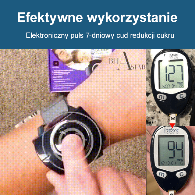Zegarek z elektronicznym impulsem obniżającym poziom cukru we krwi