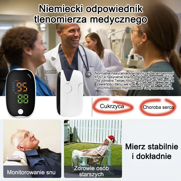 Domowy monitor z klipsem na palec