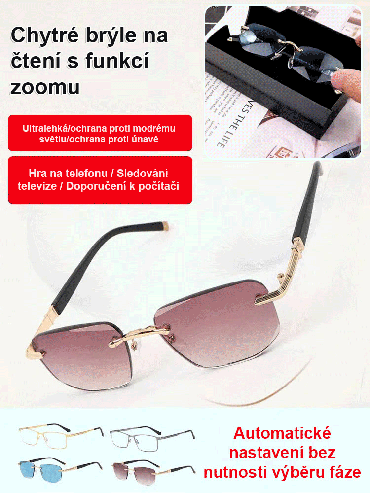 Chytré brýle s proměnlivým zoomem pro presbyopii
