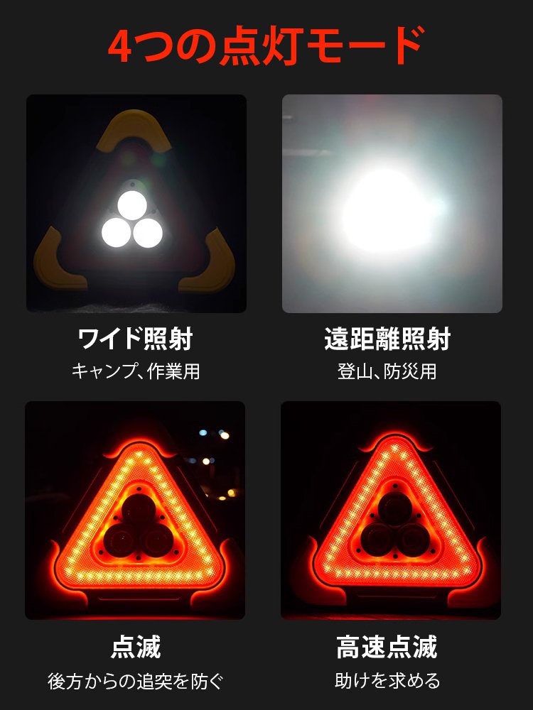ソーラーLED三角停止表示板