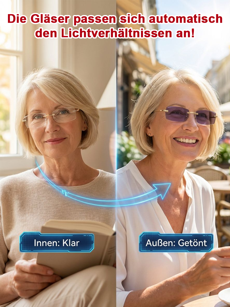 [Sehanpassende] Anti-Blaulicht-Lesebrille – Je länger Sie hinsehen, desto klarer wird es.