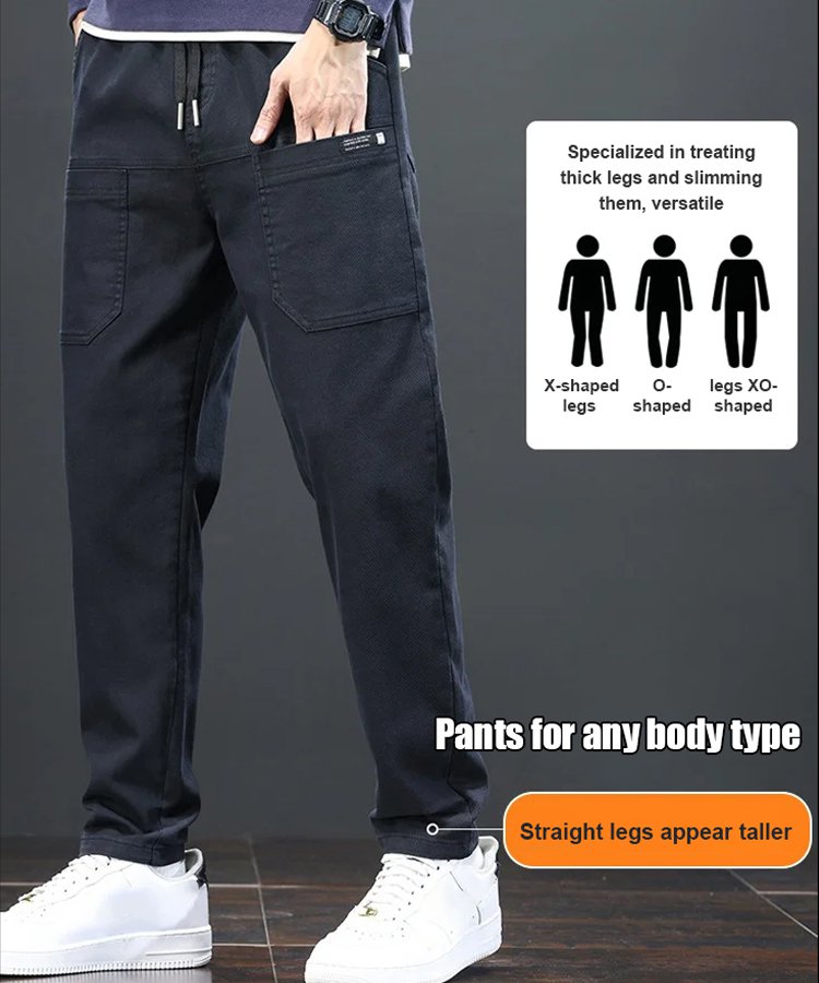 men's six pocket work casual pants