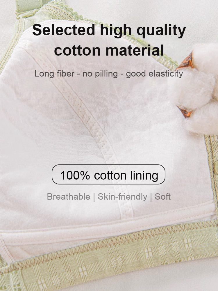 [Cotton] Thin front closure vest-style bra for middle-aged and elderly people