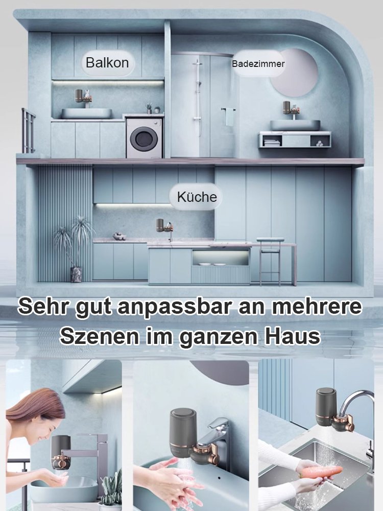 【Kein Einbau erforderlich, Filtereinsatz inklusive】Edelstahl-Wasserhahn zur direkten Trinkwasserfilt