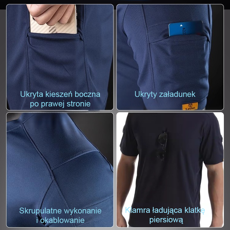 Taktyczny krótki rękaw CoolMax Quick Dry