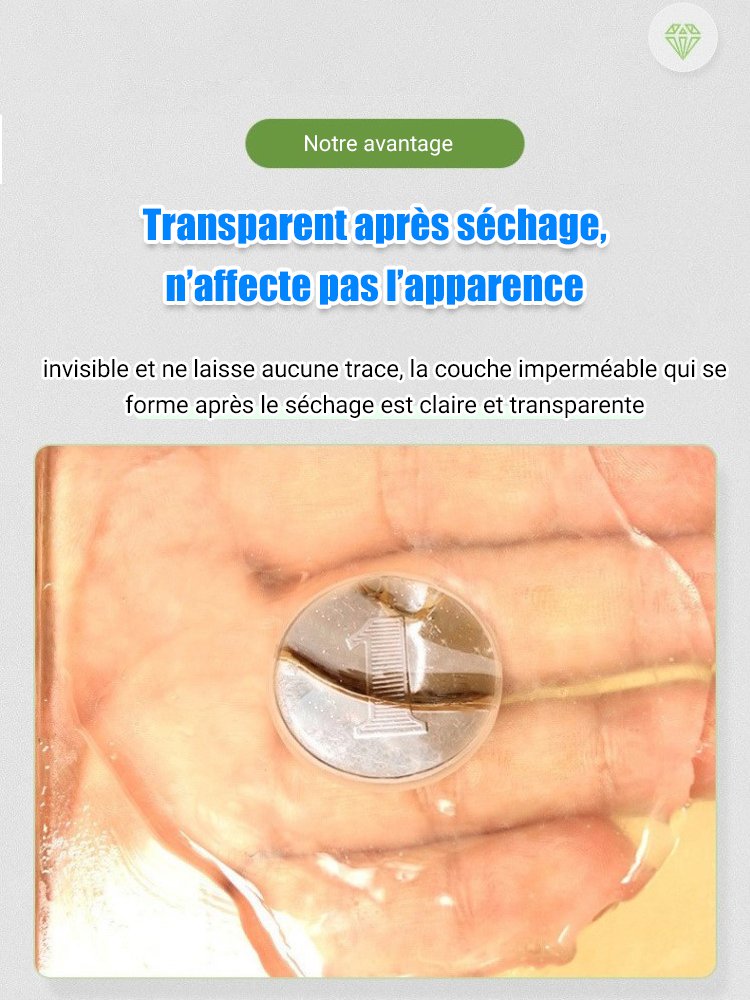 Colle transparente et imperméable