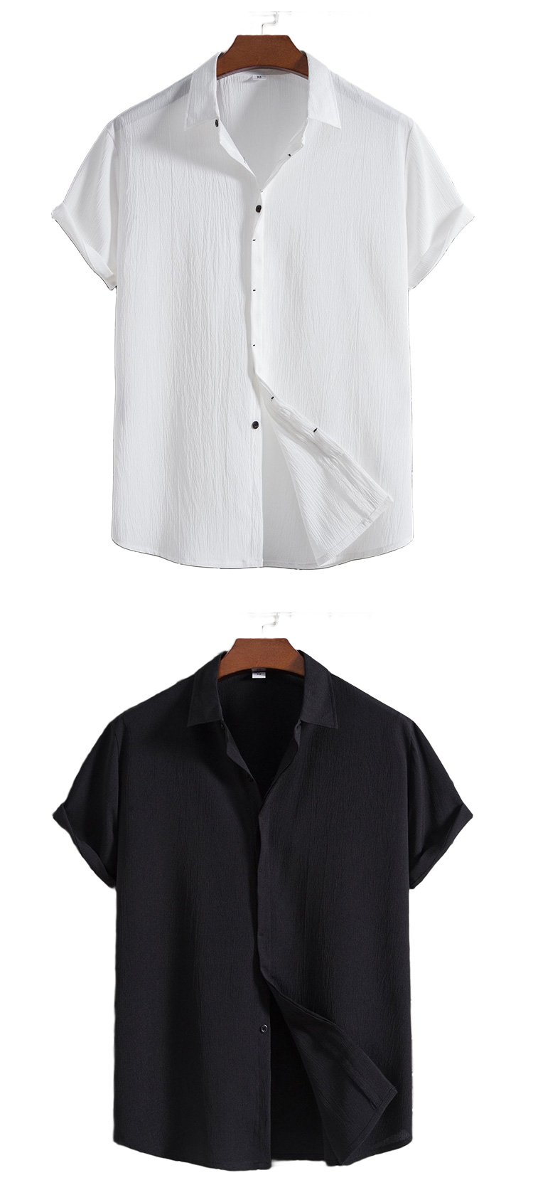 通気性に優れた綿麻素材のシャツ