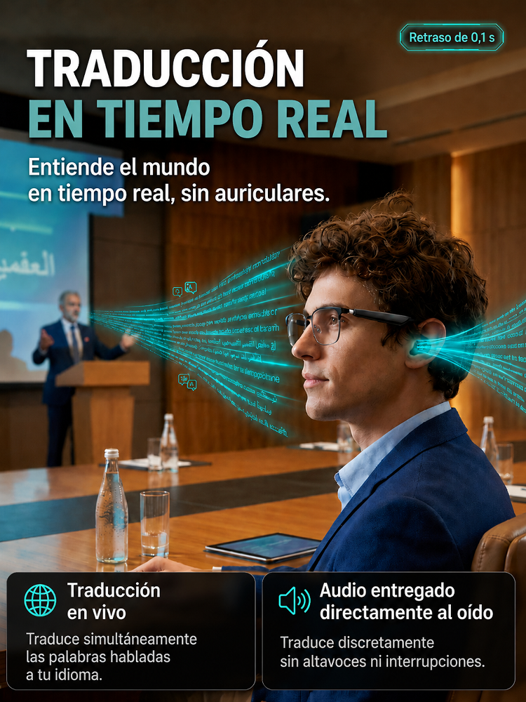 Gafas inteligentes  con cambio de color control táctil y por voz