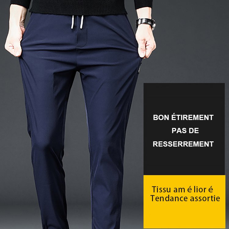 Pantalon décontracté à taille élastique 
