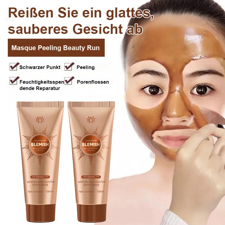 【Tiefenreinigung ohne Reizung】Geeignet für empfindliche Haut - Aufhellende Peel-Off-Maske