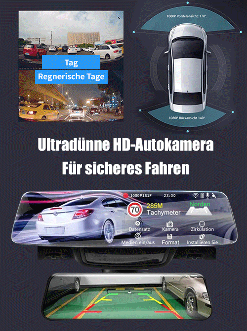 Ultraflacher HD-Autorekorder