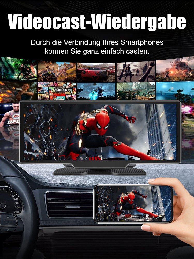 Kabellose Spiegelung der Navigations-App fürs Auto