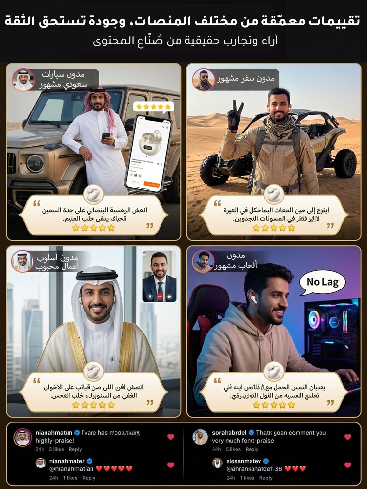 سماعات أذن بمشبك وشاشة رقمية (ترقية الإصدار الأكثر مبيعًا+ حتى 168 ساعة دون شحن)