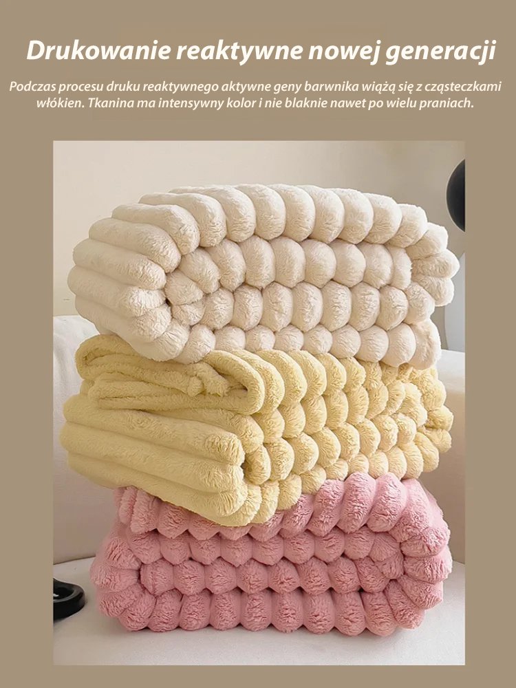 Wysokiej jakości gruba i ciepła flanelowa kołdra.