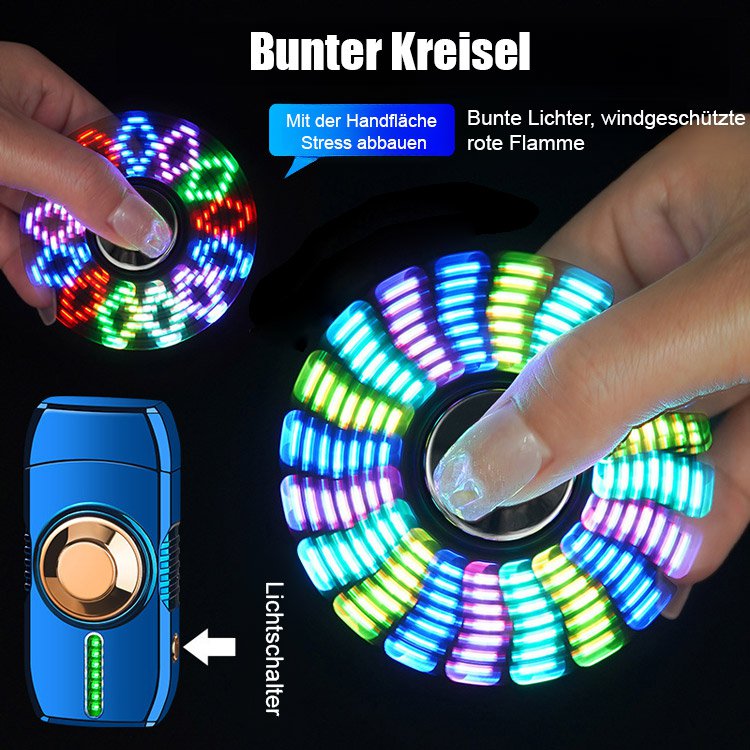 【Mehrfarbige coole Beleuchtung】Metallisches intelligentes sprachgesteuertes Feuerzeug