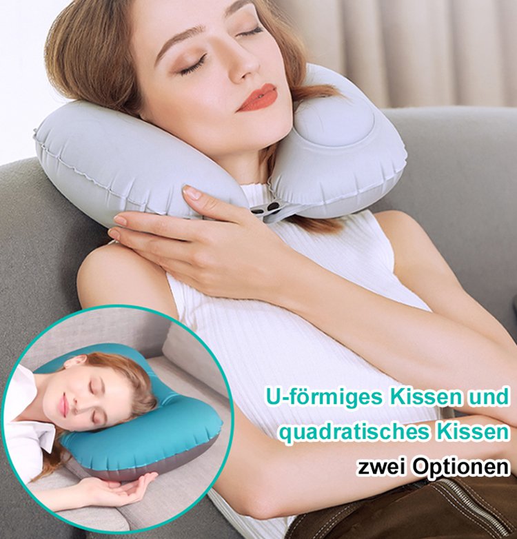 Aufblasbares U-förmiges Kissen mit Druckmechanismus