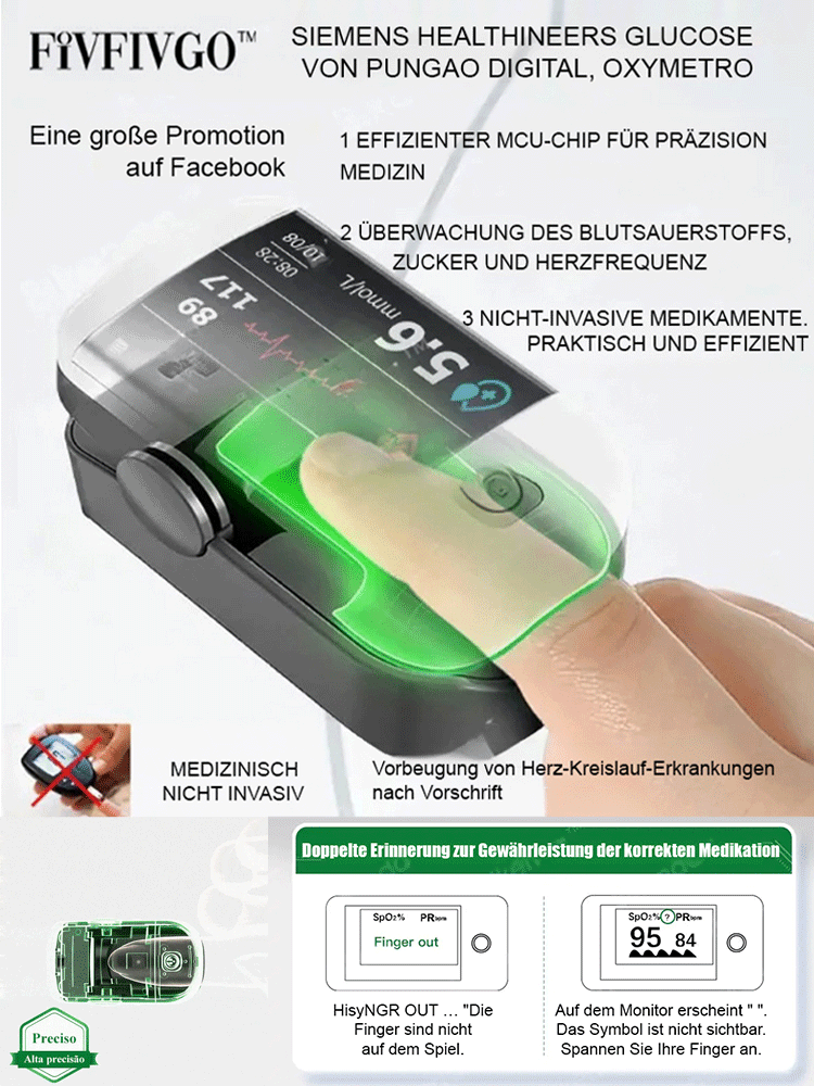 Fingerspitzen-Sauerstoffmessgerät