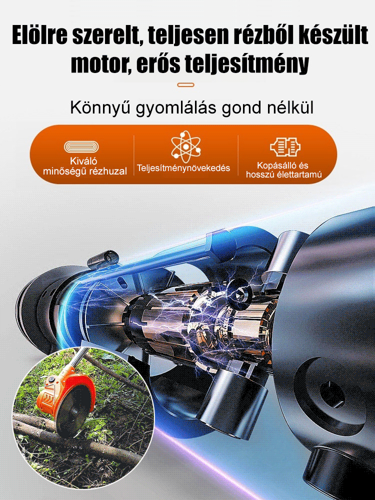 Újratölthető elektromos fűnyíró