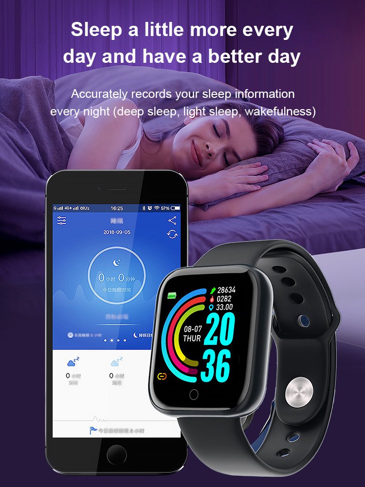 Y68S Blood Glucose Monitoring Smartwatch