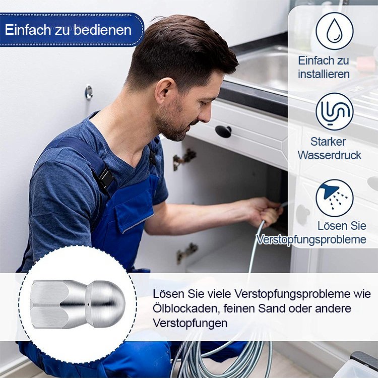 Starke Rohrreinigungs- und Baggerdüse