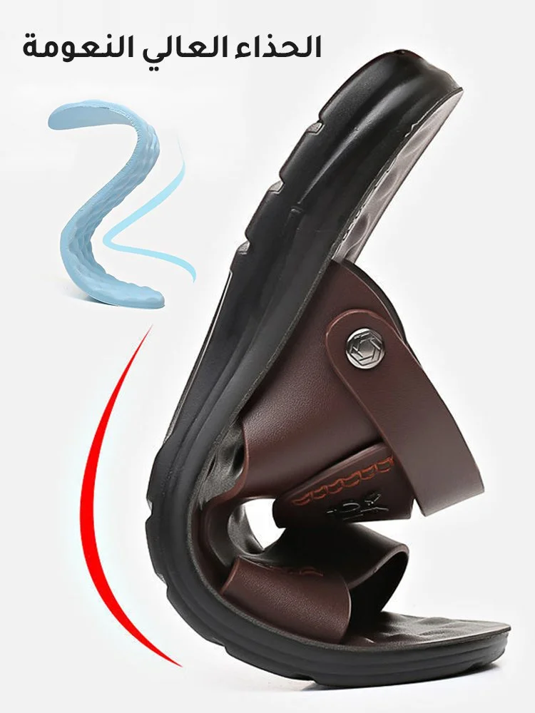 صندل شاطئ صيفي كاجوال جيد التهوية ومقاوم للماء والانزلاق للرجال