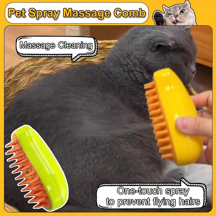 New pet one click spray anti flying hair spray comb