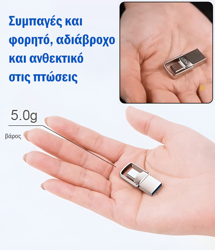 Υψηλής ταχύτητας διπλής διεπαφής USB flash drive
