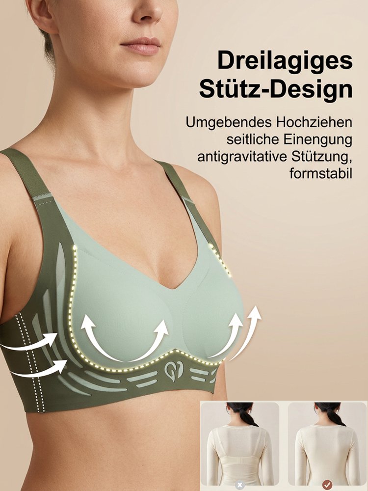 TÜV-Zertifizierter Biomechanik Entlastungs-BH | Ohne Bügel | Optisch 5kg schlanker