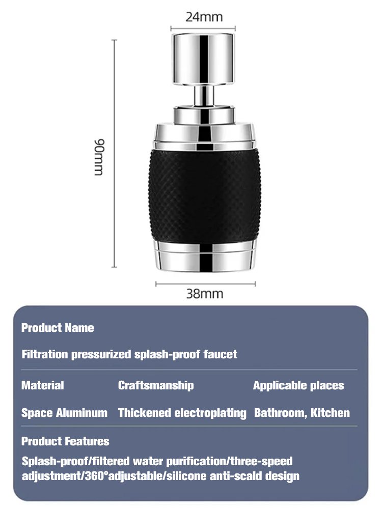 360-Degree Rotating Faucet with Filter