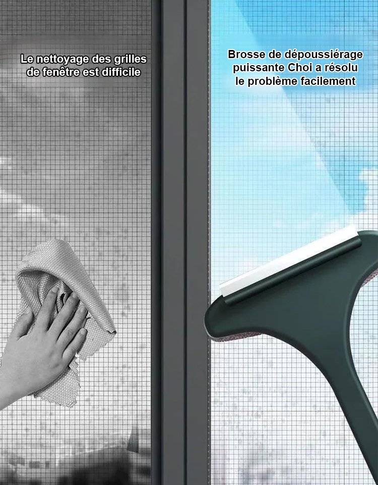 Brosse ménagère multifonctionnelle 2 en 1 pour le nettoyage des écrans