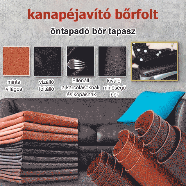 Kanapé foltozott öntapadó bőr matrica