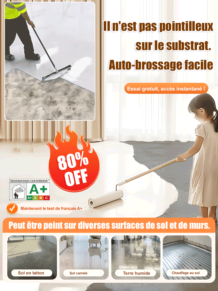 Peinture pour sol 3-en-1 non toxique et écologique