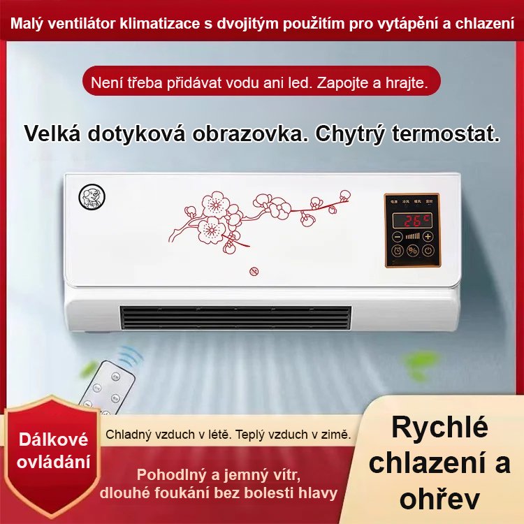 Domácí nástěnná klimatizace s funkcí chlazení a vytápění.